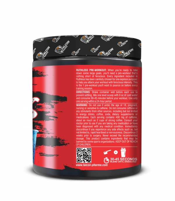 Ruthless–Concentrated Pre-workout Supplement (240g) - Image 3
